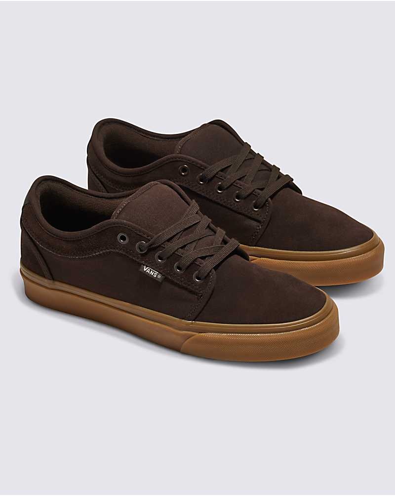 Men's Vans Skate Chukka Low Skate Shoes Dark Brown | USA MYL-017835