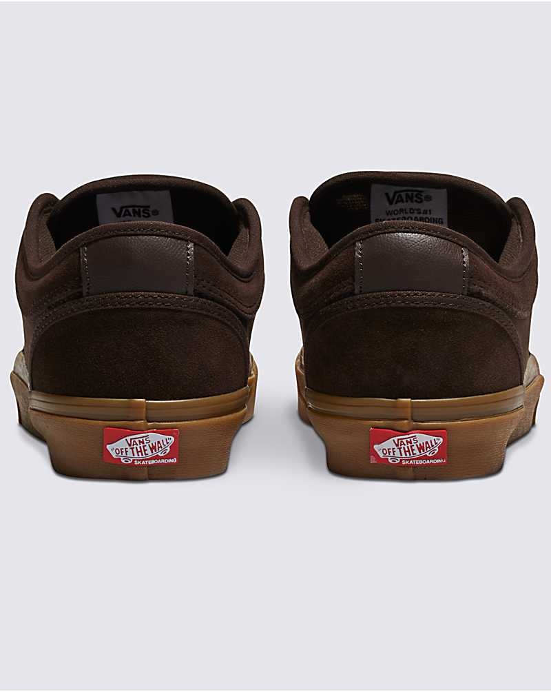 Men's Vans Skate Chukka Low Skate Shoes Dark Brown | USA MYL-017835