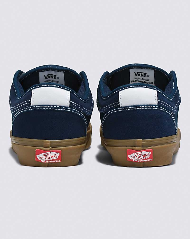 Men's Vans Skate Chukka Low Skate Shoes Navy | USA DXS-920845