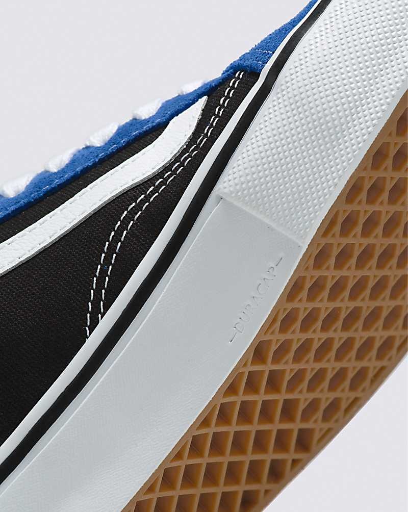 Men's Vans Skate Old Skool Skate Shoes Blue Black White | USA ANR-613847