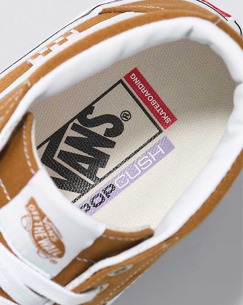 Men's Vans Skate Sk8-Hi Skate Shoes Brown | USA EJX-739214