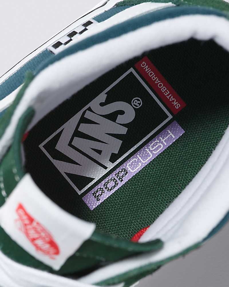 Men's Vans Skate Sk8-Hi Skate Shoes Green | USA FEV-135924