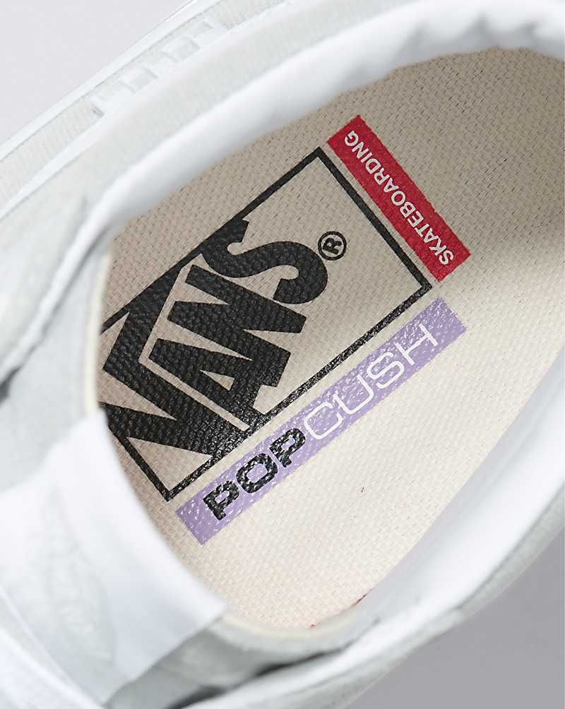 Men's Vans Skate Sk8-Hi Skate Shoes Light Grey White | USA IWH-351802