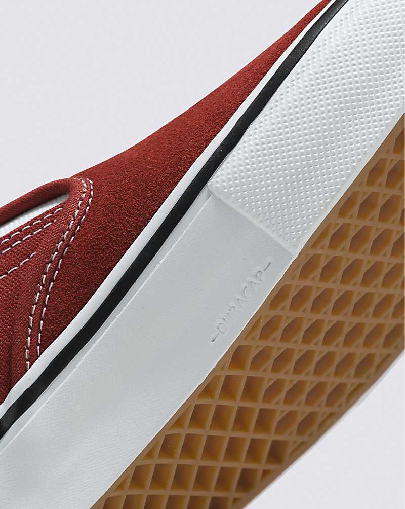 Men's Vans Skate Slip-On Skate Shoes Dark Red | USA LOH-495816