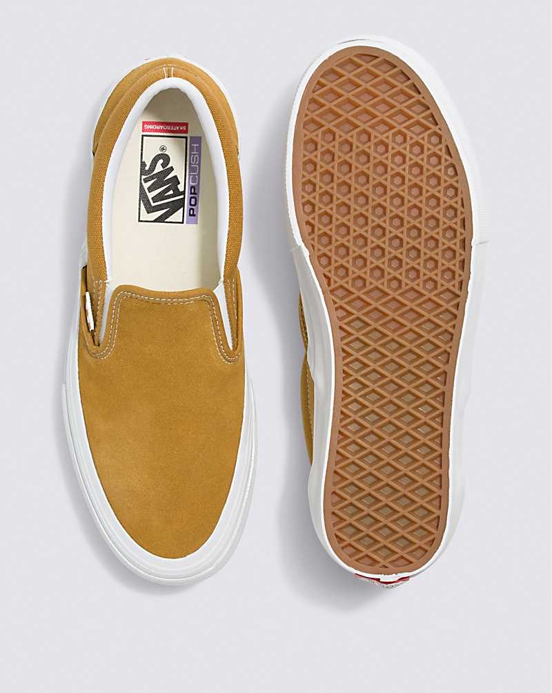 Men's Vans Skate Slip-On Wrapped Skate Shoes Gold | USA GHO-985601