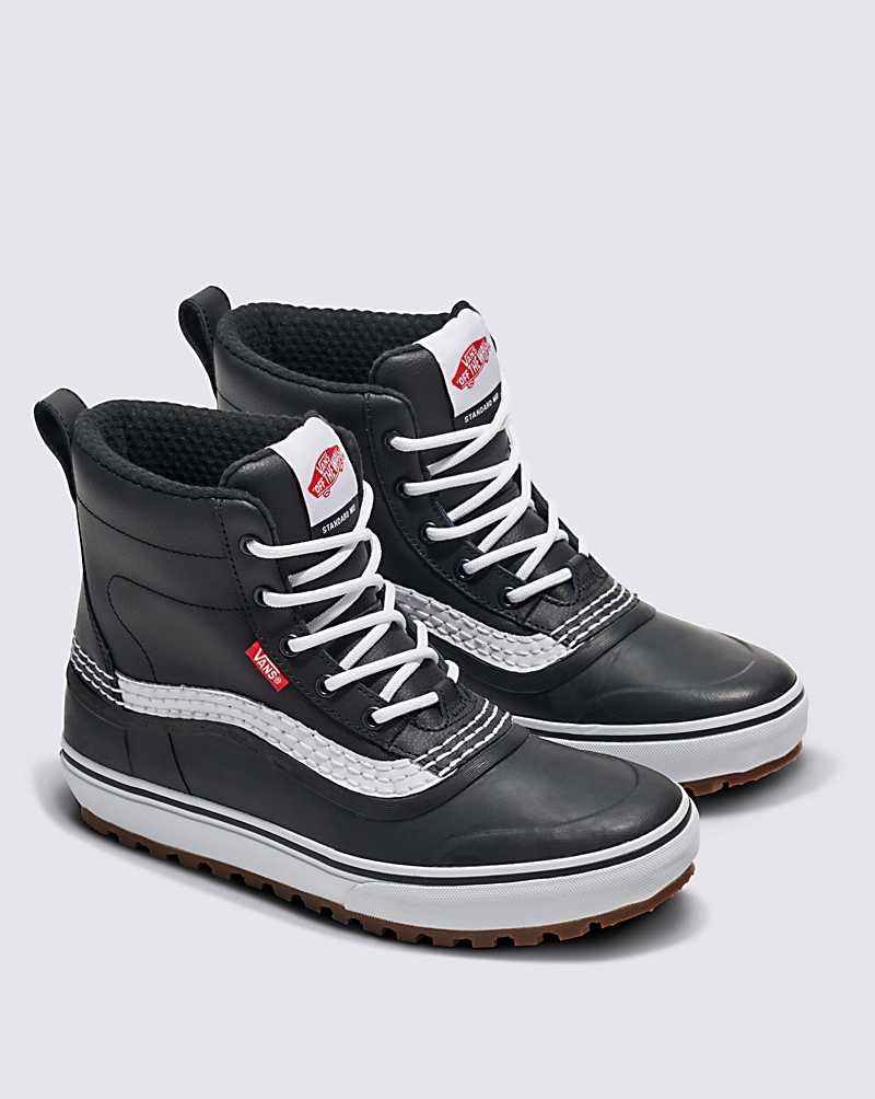 Men's Vans Standard Mid Snow MTE Boots Black White | USA HZJ-405368