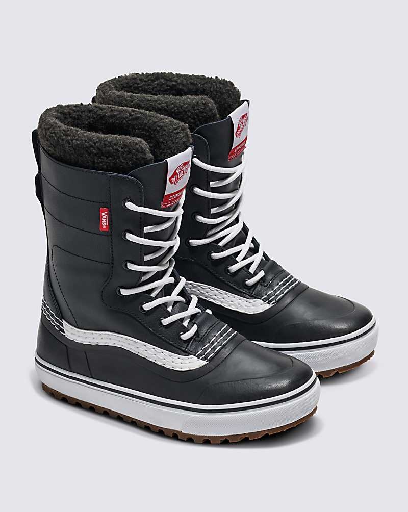 Men's Vans Standard Snow MTE Boots Black White | USA LOB-546823