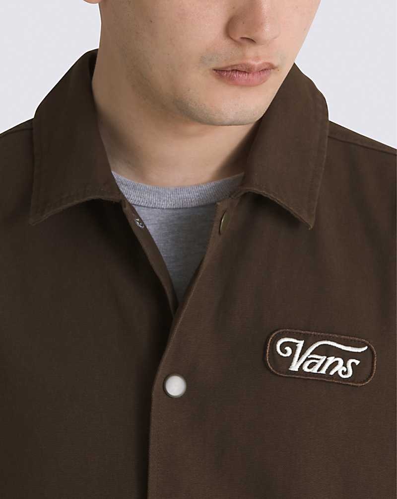 Men's Vans Torrey Rose Windbreaker Jacket Coffee | USA HVR-208945