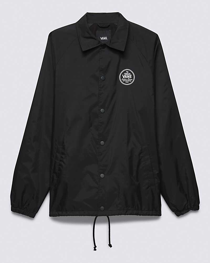 Men's Vans Torrey Windbreaker Jacket Black | USA BYW-106395