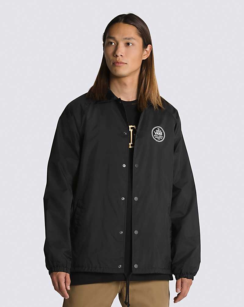 Men\'s Vans Torrey Windbreaker Jacket Black | USA BYW-106395