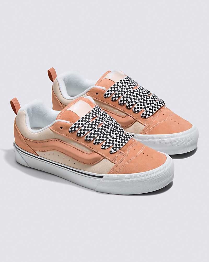 Men's Vans Vault Knu Skool LX Suede Shoes Coral | USA EGC-529014