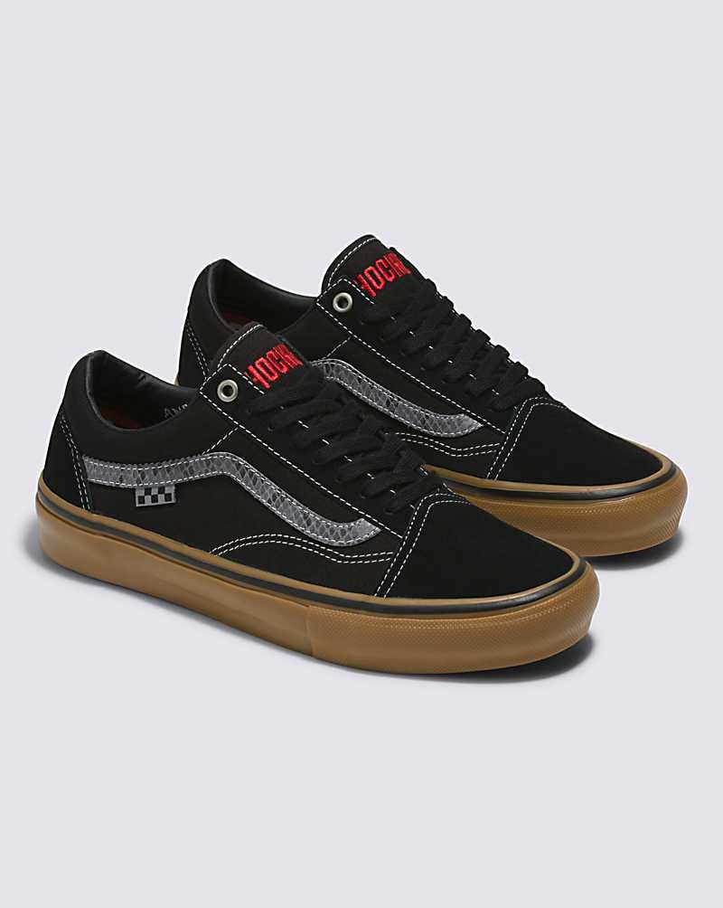 Men's Vans X Hockey Skate Old Skool Skate Shoes Black | USA OCI-385194