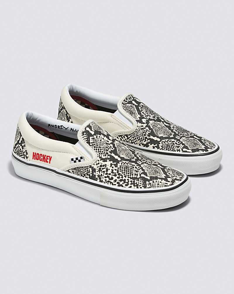 Men's Vans X Hockey Skate Slip-On Skate Shoes Snake | USA NVL-039286