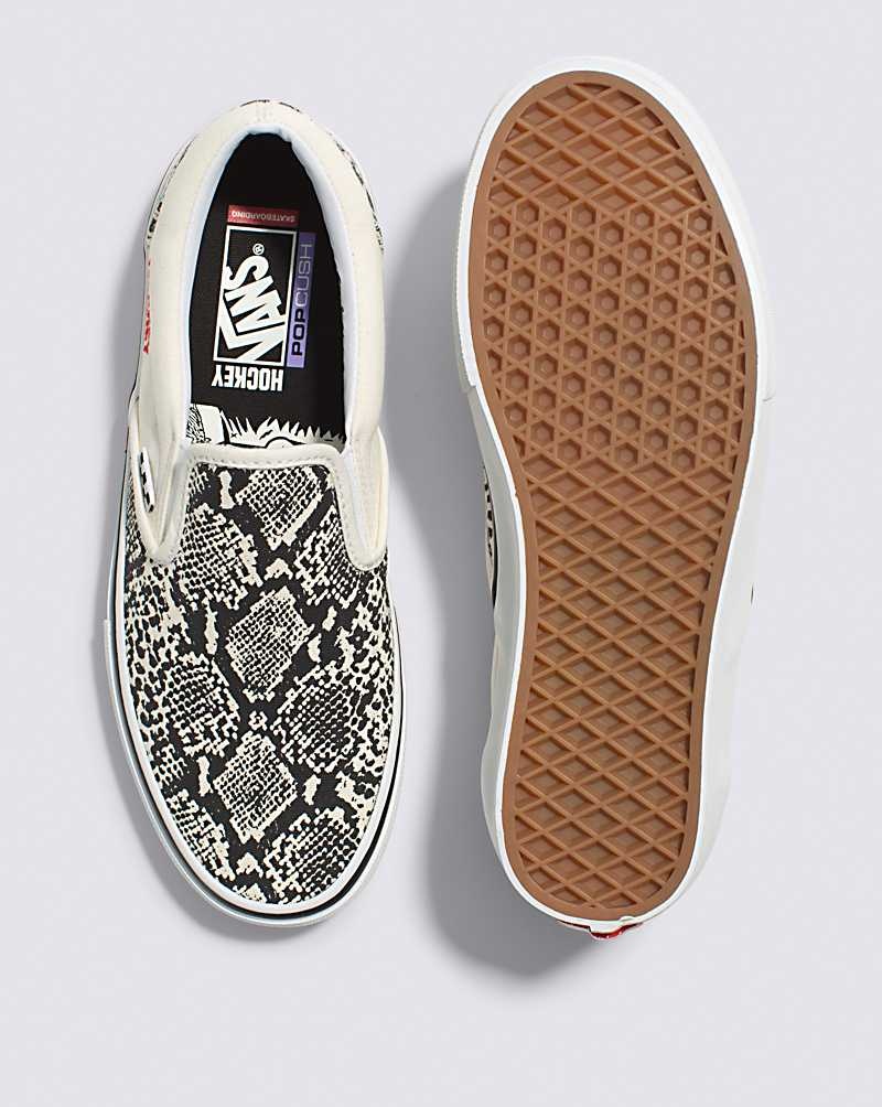 Men's Vans X Hockey Skate Slip-On Skate Shoes Snake | USA NVL-039286