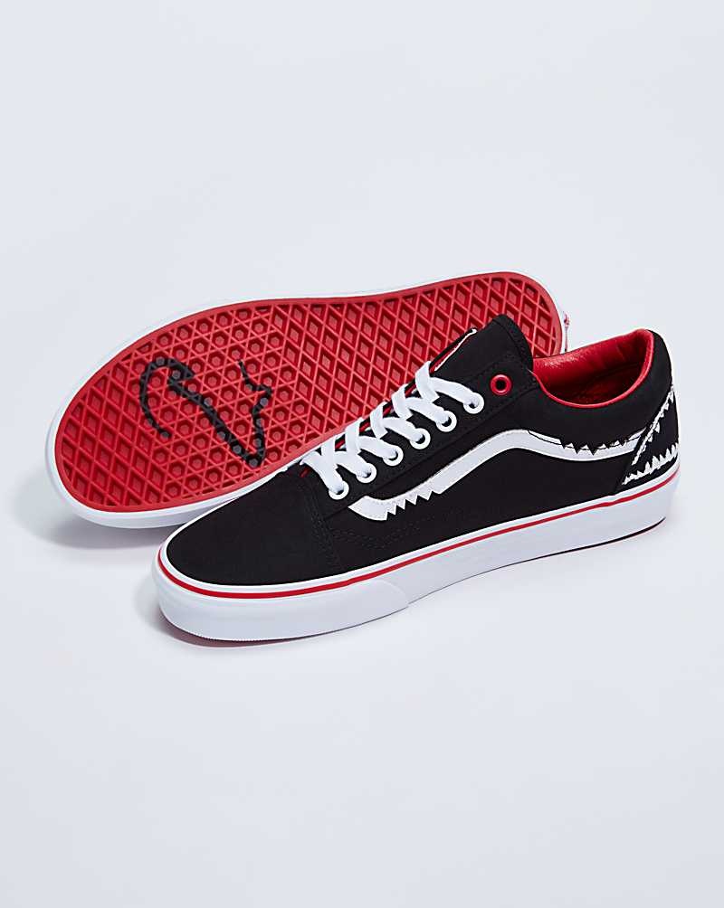 Men's Vans X Saving Our Sharks Old Skool Shoes Red | USA OBQ-641538