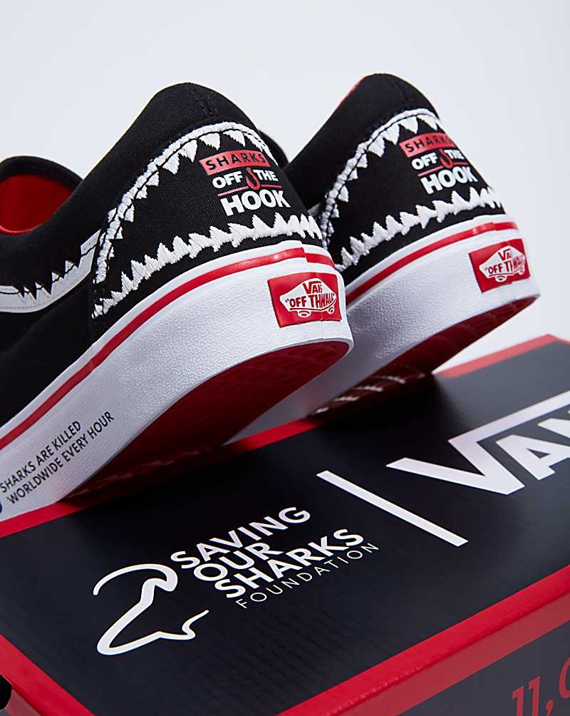 Men's Vans X Saving Our Sharks Old Skool Shoes Red | USA OBQ-641538