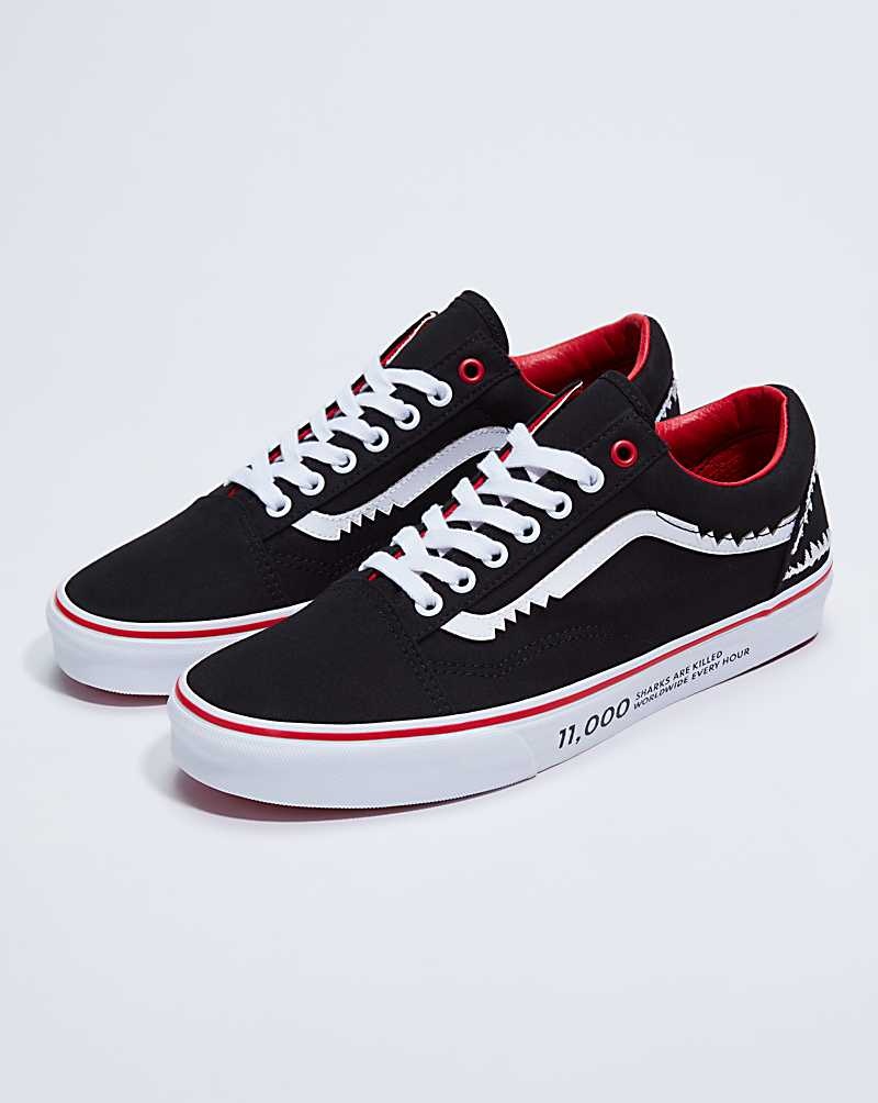 Men\'s Vans X Saving Our Sharks Old Skool Shoes Red | USA OBQ-641538