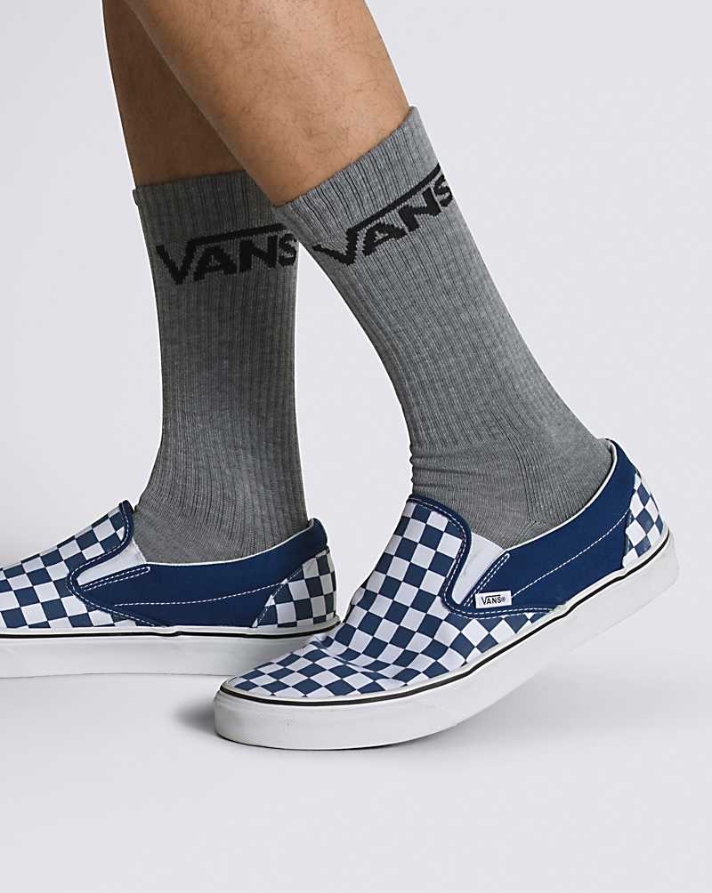 Women's Vans Classic Crew 3-Pack Sock Grey | USA SOH-912346