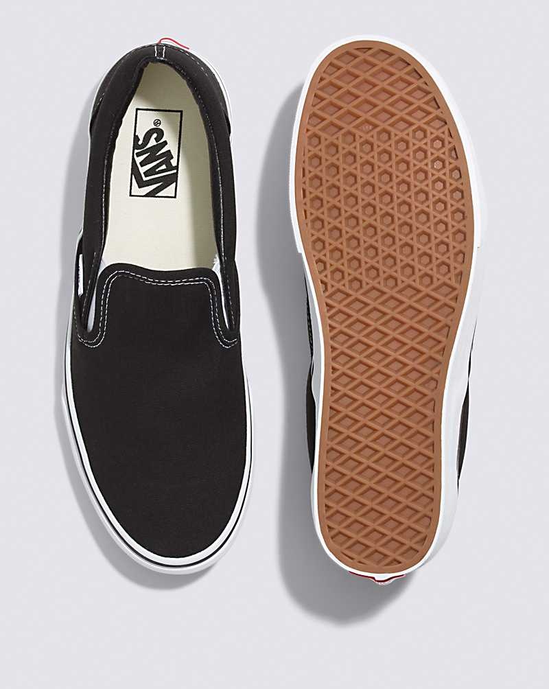 Women's Vans Classic Slip-On Shoes Black | USA SUB-037461