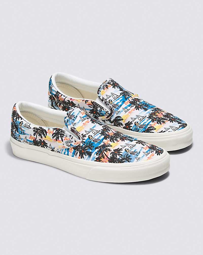 Women's Vans Customs Aloha Slip-On Shoes Multicolor | USA XTW-205698