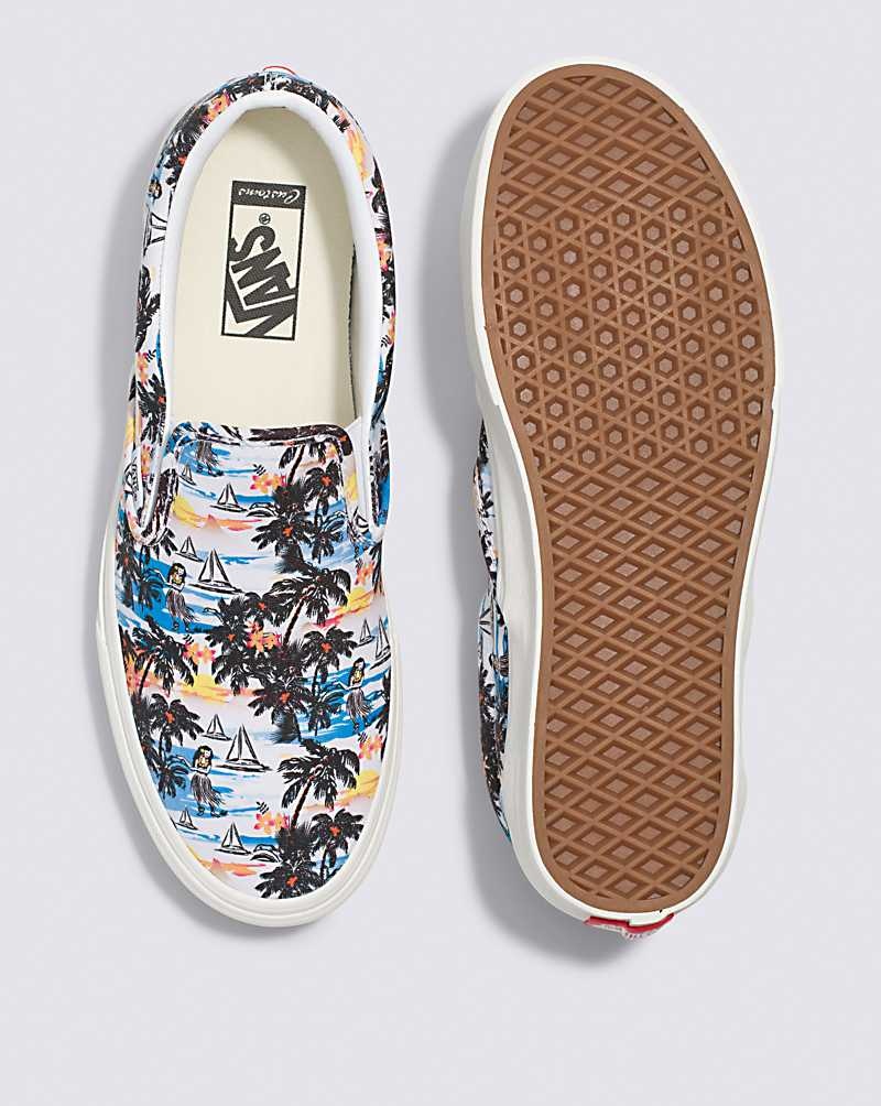 Women's Vans Customs Aloha Slip-On Shoes Multicolor | USA XTW-205698