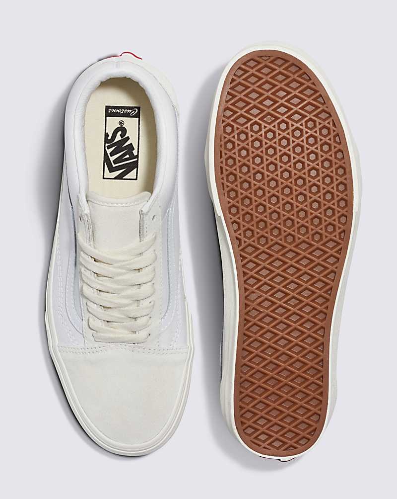 Women's Vans Customs Elevated Marshmallow Old Skool Shoes White | USA MGP-719245