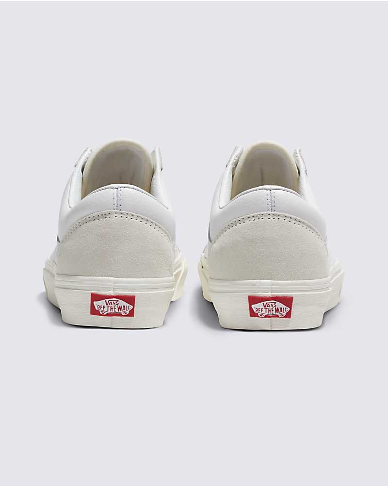 Women's Vans Customs Elevated Marshmallow Old Skool Shoes White | USA MGP-719245