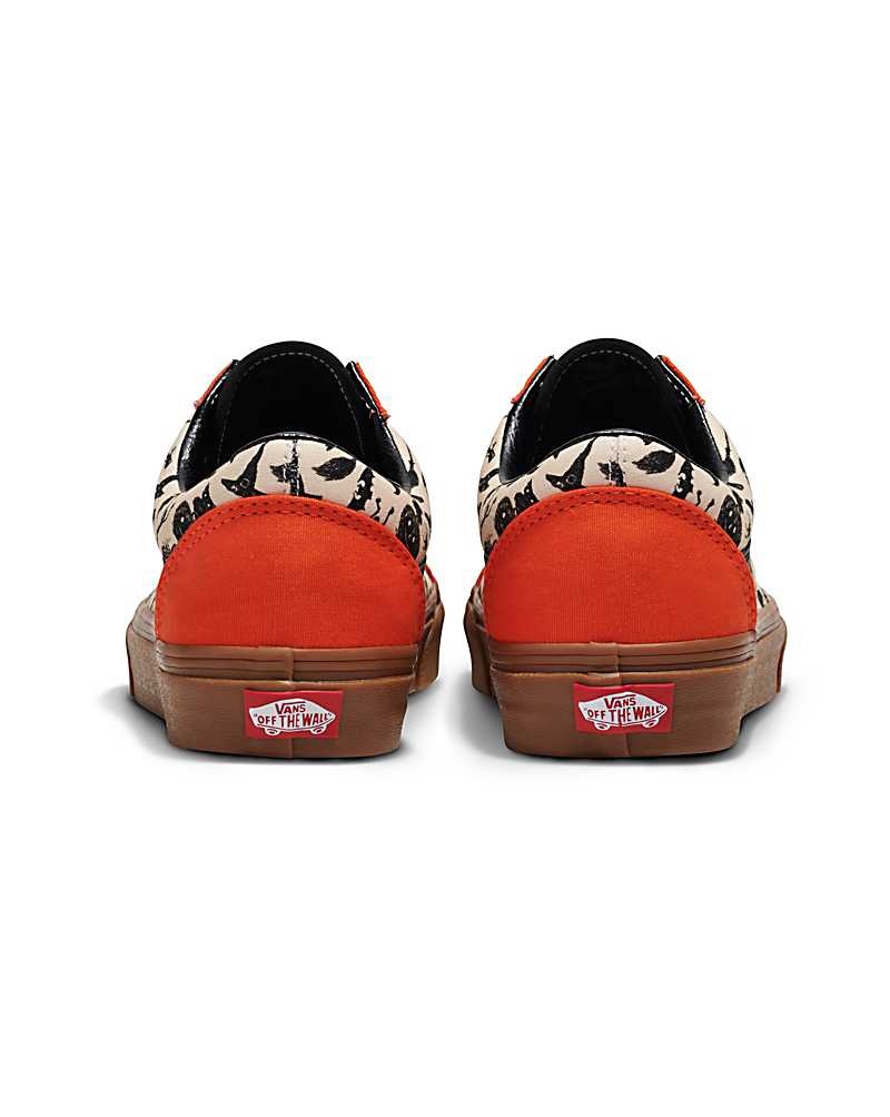 Women's Vans Customs Image Library Halloween Old Skool Shoes Orange | USA XKS-482513