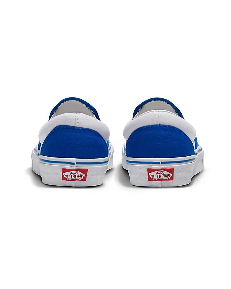 Women's Vans Customs Image Library Penguin Slip-On Shoes Blue | USA SFO-015984