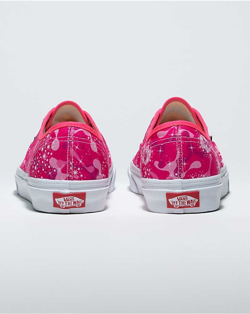 Women's Vans Customs Sparkle Swirl Authentic Wide Shoes Pink | USA BYD-873015