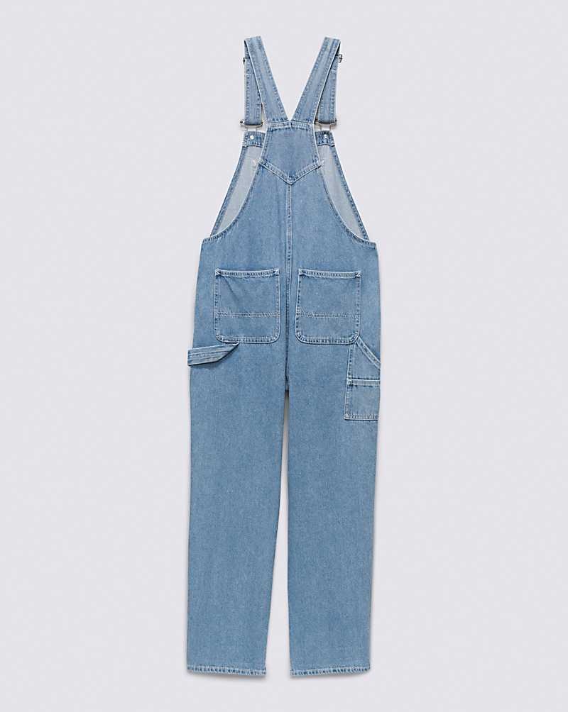 Women's Vans Ground Work Denim Overalls Blue | USA RID-892670