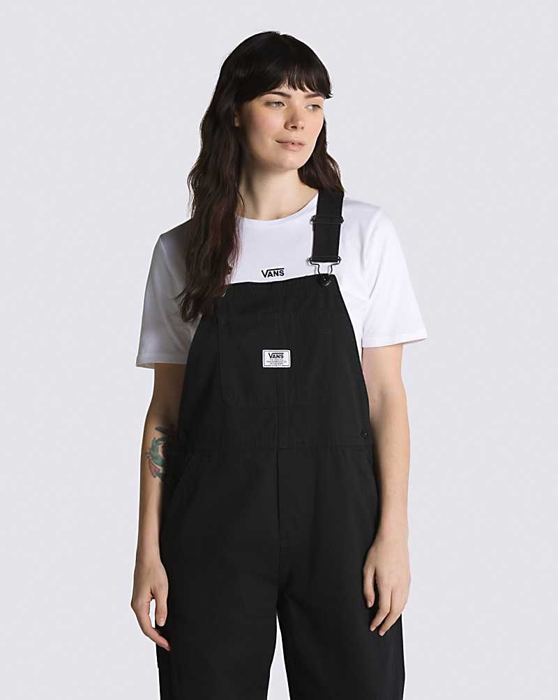 Women's Vans Ground Work Overalls Black | USA PFU-174583