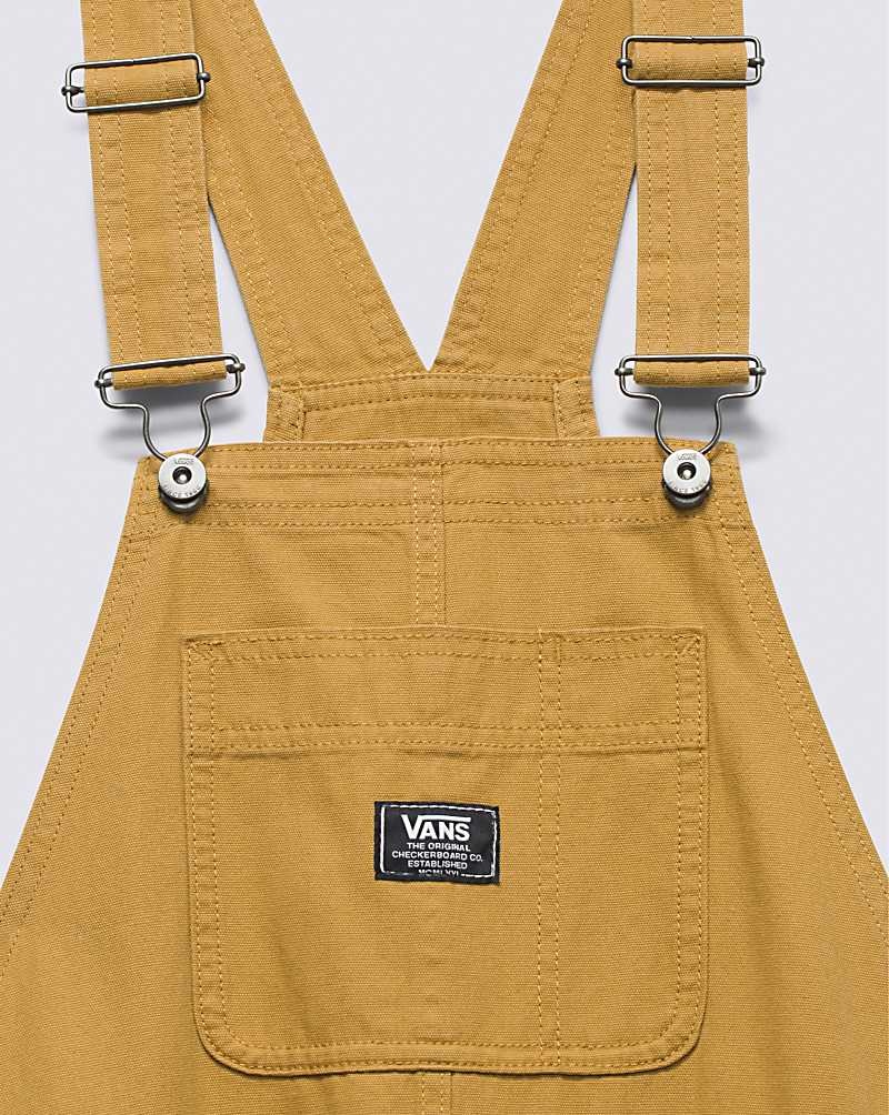 Women's Vans Ground Work Overalls Yellow | USA FVQ-890532