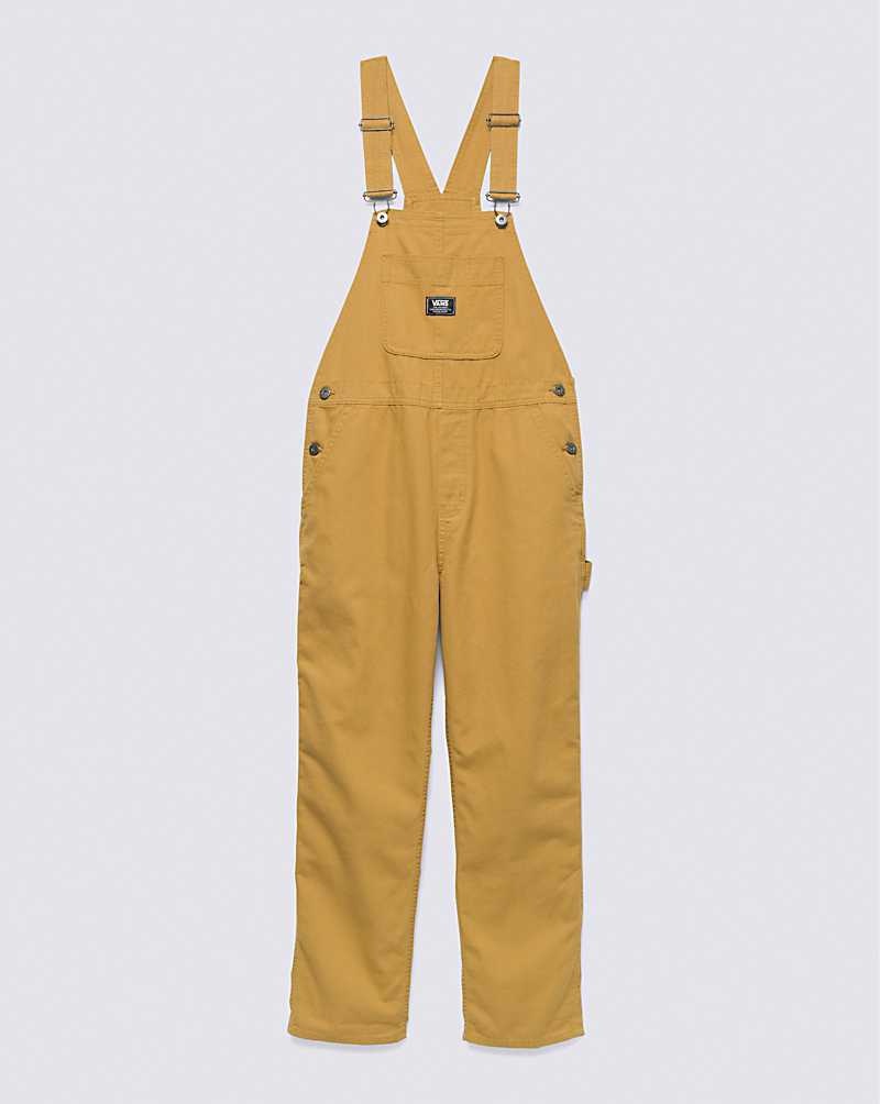 Women's Vans Ground Work Overalls Yellow | USA FVQ-890532