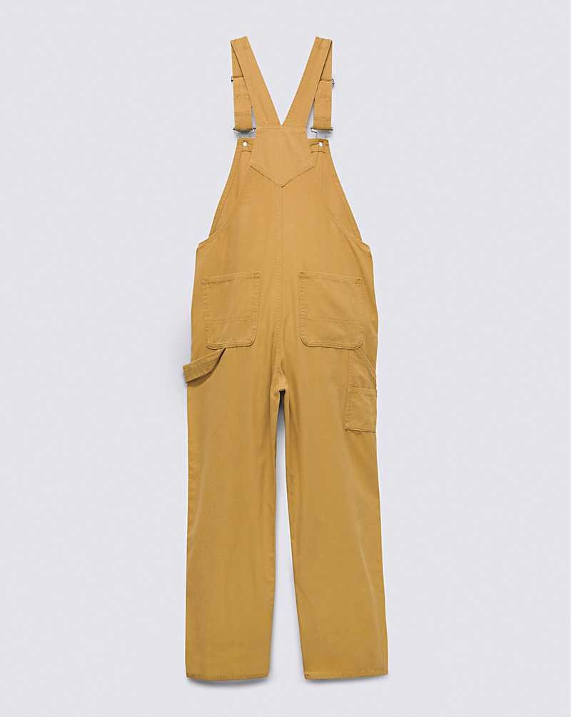 Women's Vans Ground Work Overalls Yellow | USA FVQ-890532