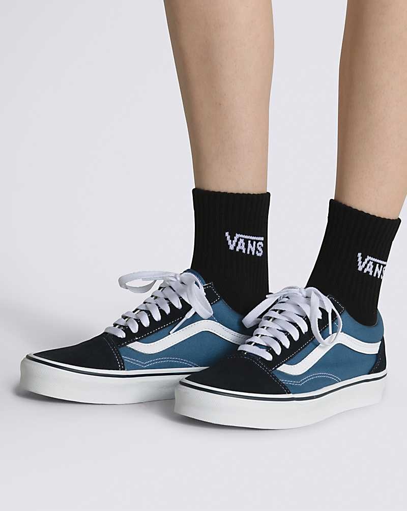 Women's Vans Half Crew Sock Black | USA AXJ-629480