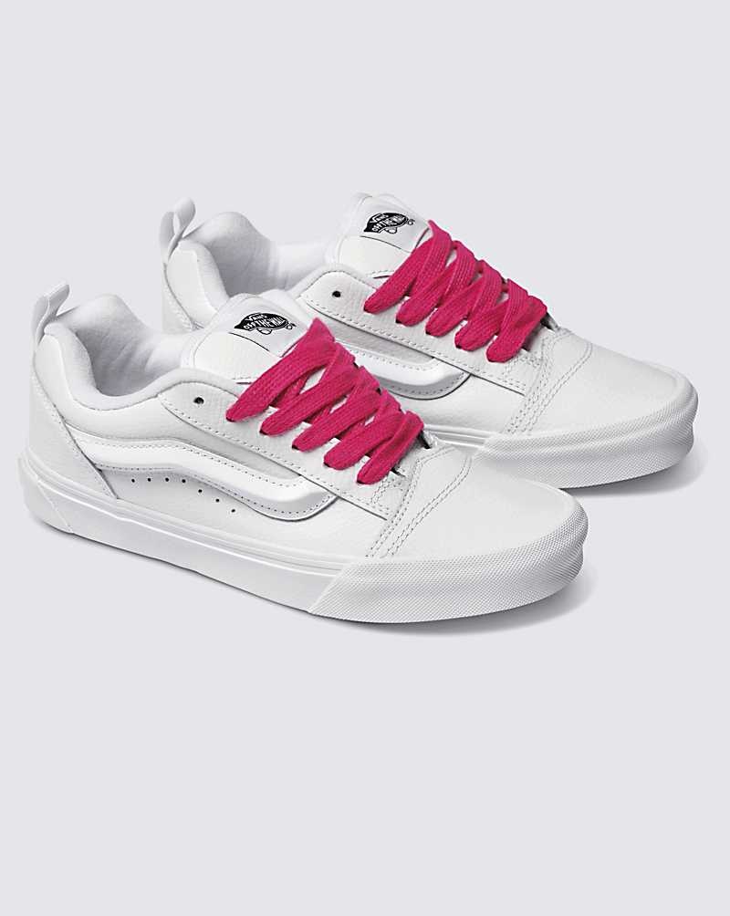 Women's Vans Knu Skool Leather Shoes White | USA AIT-764190