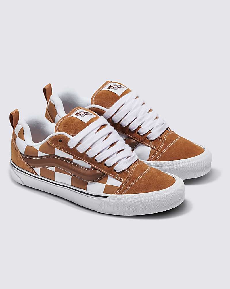 Women's Vans Knu Skool Shoes Brown | USA BUZ-428157