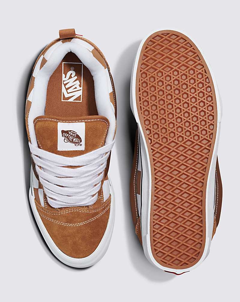 Women's Vans Knu Skool Shoes Brown | USA BUZ-428157