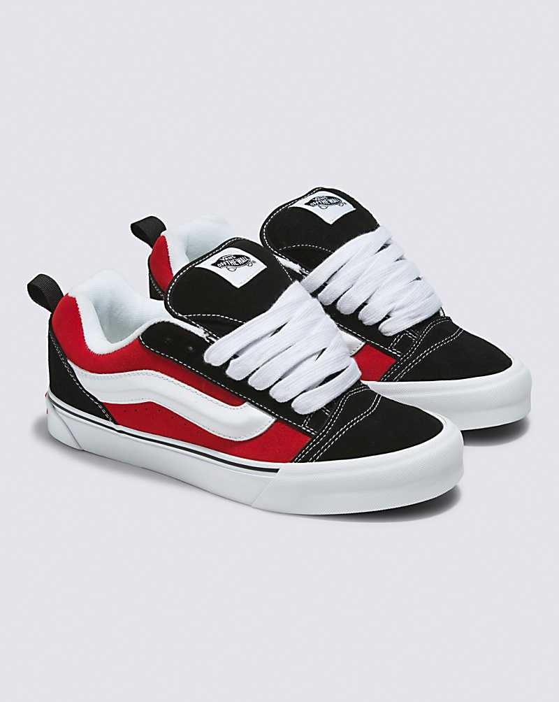 Women's Vans Knu Skool Shoes Red White | USA IUY-879405