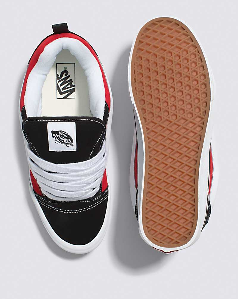 Women's Vans Knu Skool Shoes Red White | USA IUY-879405