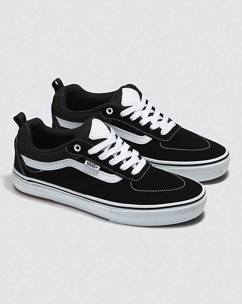 Women's Vans Kyle Walker Skate Shoes Black White | USA TJN-851706