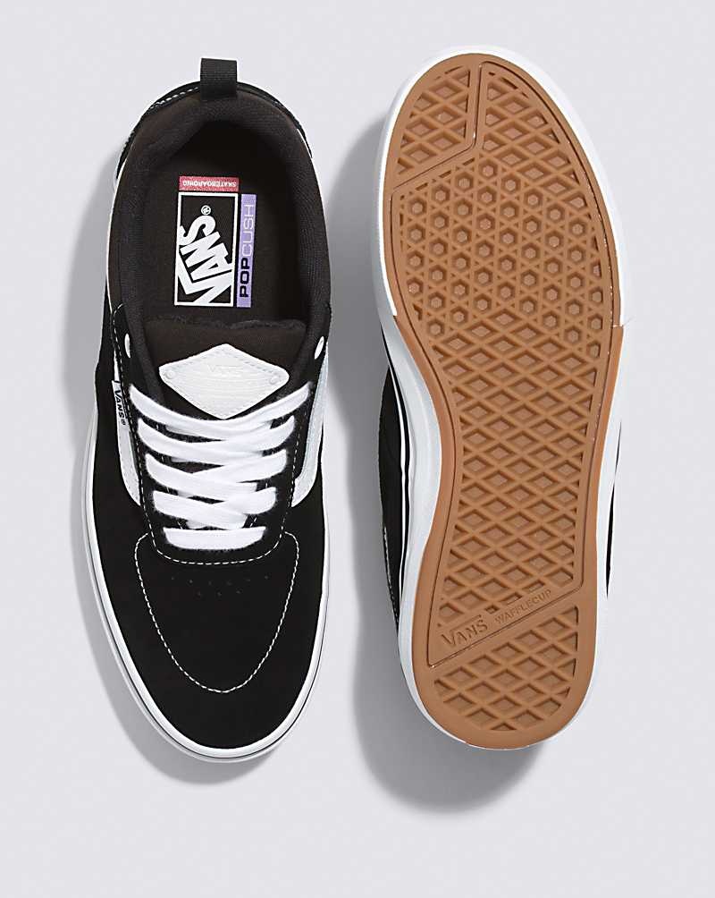 Women's Vans Kyle Walker Skate Shoes Black White | USA TJN-851706