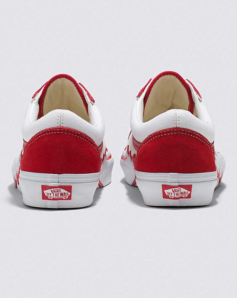 Women's Vans Old Skool Bolt 2-Tone Shoes Red White | USA HBJ-293165