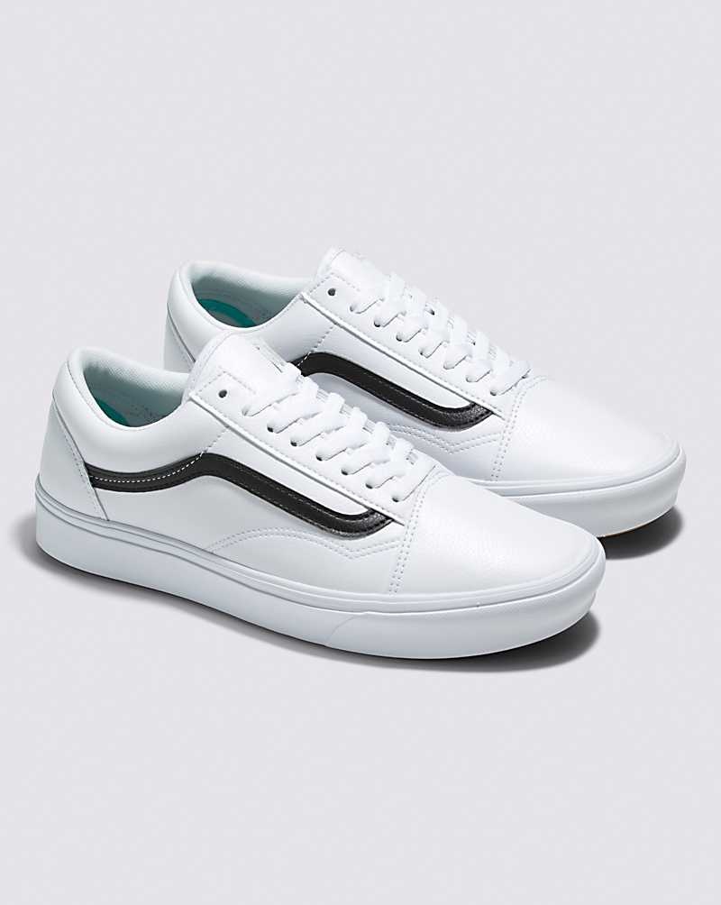 Women's Vans Old Skool ComfyCush Classic Tumble Shoes White | USA RBL-194362