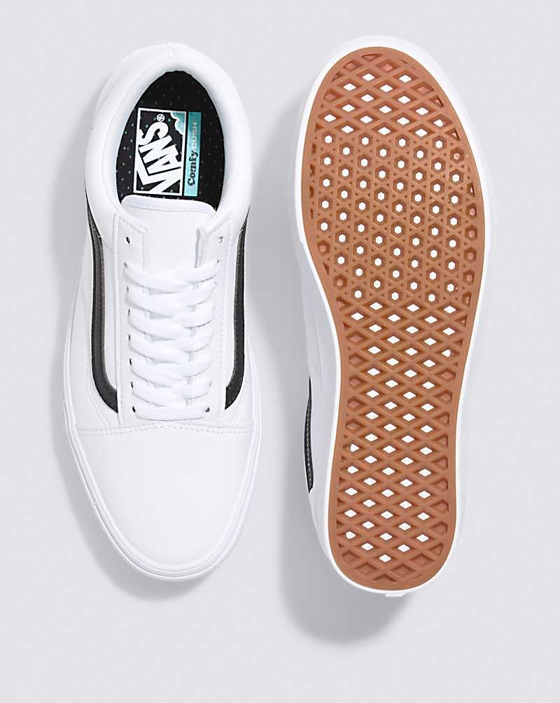 Women's Vans Old Skool ComfyCush Classic Tumble Shoes White | USA RBL-194362