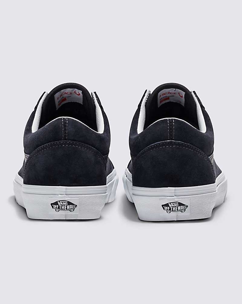 Women's Vans Old Skool Pig Suede Shoes Black | USA ABM-385741