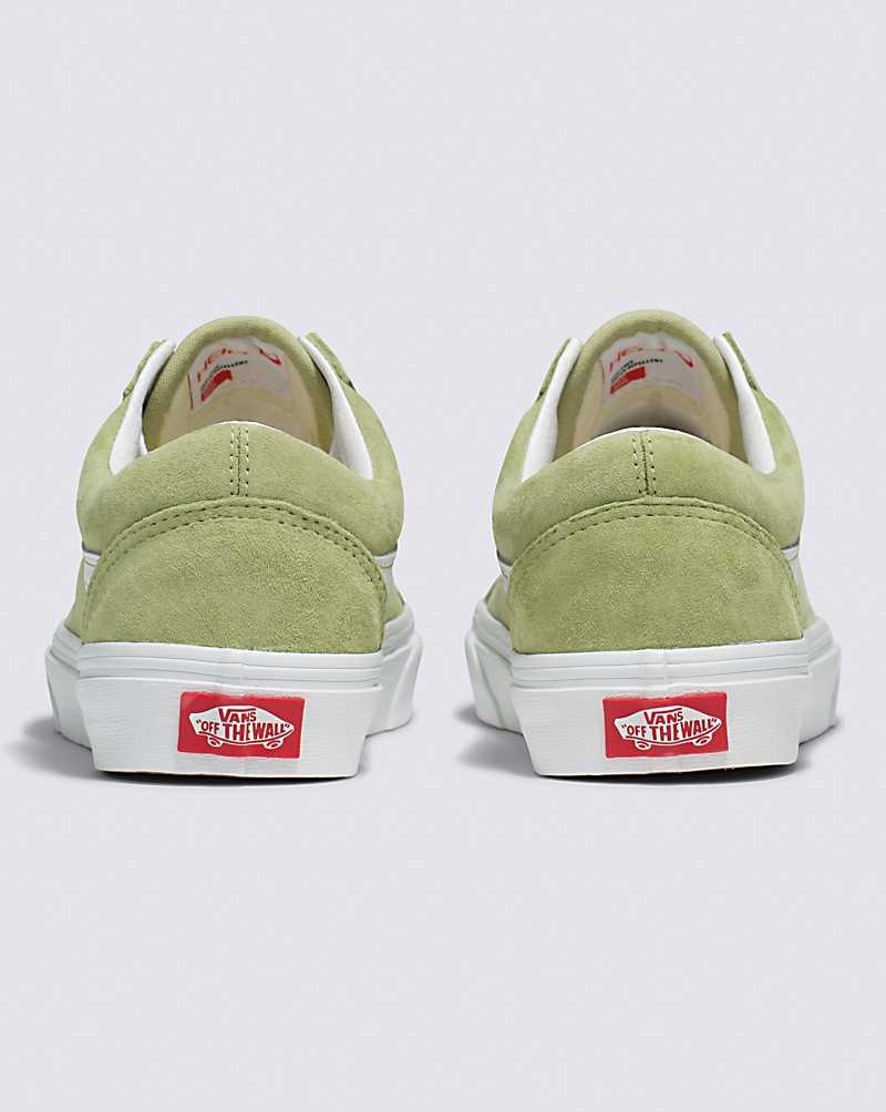 Women's Vans Old Skool Pig Suede Shoes Green | USA JHB-029874