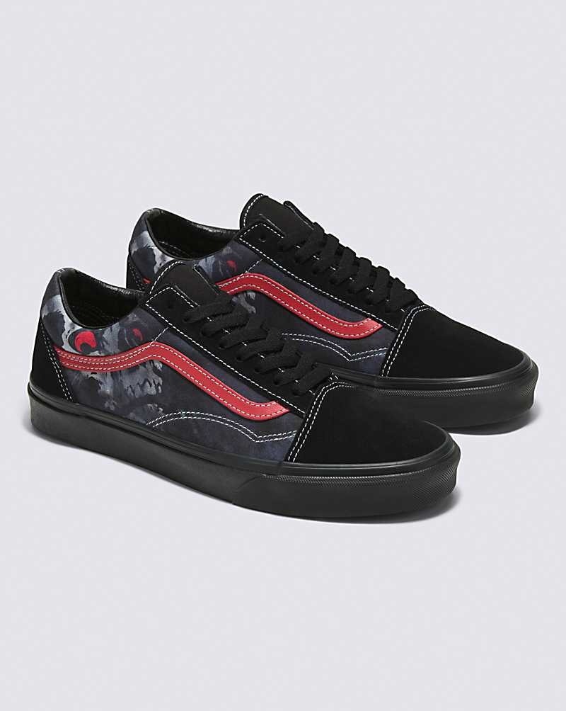 Women's Vans Old Skool Shoes Black | USA EJH-964035