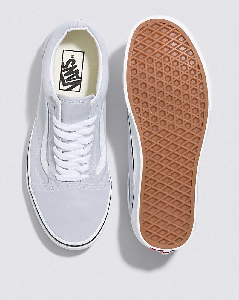 Women's Vans Old Skool Shoes Grey White | USA WAM-730289